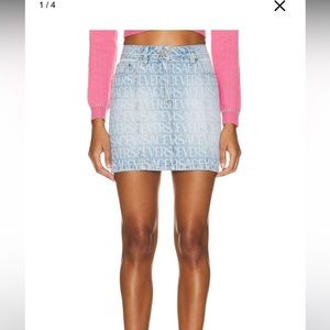 Versace all over logo mini skirt